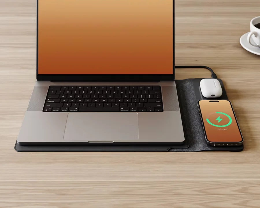 Ambitivity 4-in-1 Laptop Sleeve w/ Wireless Charging + Free Guide 📘